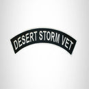 DESERT STORM VET White on Black Iron on Top Rocker Patch for Biker Vest Jacket - STURGIS MIDWEST INC.