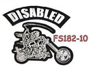 Disabled Grim Reaper Writing Motorcycle Iron on 2 Patches Set for Biker Vest - STURGIS MIDWEST INC.