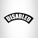 DISABLED White on Black Top Rocker Patch for Biker Vest Jacket TR284 - STURGIS MIDWEST INC.