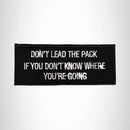 Don't Lead the Packet Iron on Small Patch for Biker Vest SB983 - STURGIS MIDWEST INC.