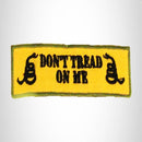 Don't Tread on me Black and Green on Tan Small Patch for Biker Vest SB778 - STURGIS MIDWEST INC.