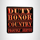 DUTY HONOR COUNTRY Small Patch Iron on for Vest Jacket SB657 - STURGIS MIDWEST INC.