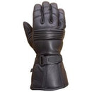 gauntlet style genuine leather motorcycle gloves black size L-STURGIS MIDWEST INC.