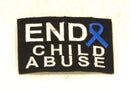 End Child Abuse with Blue Ribbon Small Patch Iron on for Biker Vest SB766 - STURGIS MIDWEST INC.