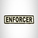 ENFORCER Black on White Small Patch Iron on for Biker Vest SB685 - STURGIS MIDWEST INC.