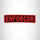 ENFORCER Red on Black Small Patch Iron on for Biker Vest SB701 - STURGIS MIDWEST INC.