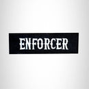 ENFORCER White on Black Small Patch Iron on for Vest Jacket SB628 - STURGIS MIDWEST INC.