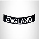 ENGLAND White on Black Bottom Rocker Patch for Vest jacket BR387 - STURGIS MIDWEST INC.