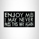 ENJOY ME White on Black Small Patch Iron on for Vest Jacket SB586 - STURGIS MIDWEST INC.