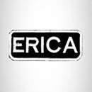 Erica White on Black Iron on Name Tag Patch for Biker Vest NB117 - STURGIS MIDWEST INC.