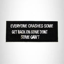 Everyone Crashes Some Get Back on Iron on Small Patch for Biker Vest SB991 - STURGIS MIDWEST INC.