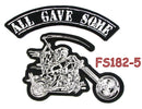 All gave some Grim Reaper writing motorcycle Iron on Patch for Biker Vest FS182-5-STURGIS MIDWEST INC.