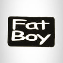 FAT BOY White on Black Small Patch Iron on for Biker Vest SB725 - STURGIS MIDWEST INC.