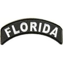 Florida State White on Black Small Rocker Patch Front for Biker Jacket Vest - STURGIS MIDWEST INC.