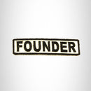 FOUNDER Black on White Small Patch Iron on for Biker Vest SB677 - STURGIS MIDWEST INC.