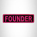 FOUNDER Pink on Black Small Patch Iron on for Vest Jacket SB594 - STURGIS MIDWEST INC.