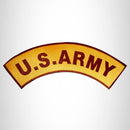 U.S ARMY Desert Sand Brown on Gold Iron on Top Rocker Patch for Biker Vest Jacket TR202