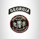 GEORGIA Defend Your Rights the 2nd Amendment 2 Patches Set for Vest Jacket - STURGIS MIDWEST INC.