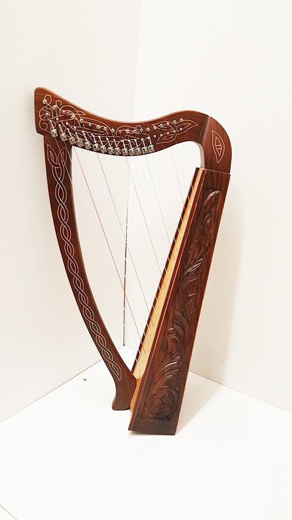 22 String Lever Harp Celtic Irish Style Solid wood free Carrying Bag strings and Tuner