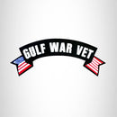 GULF WAR VET USA Flag Banner Iron on Top Rocker Patch for Biker Vest Jacket - STURGIS MIDWEST INC.