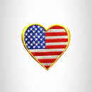 HEART FLAG Small Patch Iron on for Vest Jacket SB635 - STURGIS MIDWEST INC.