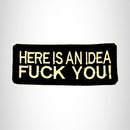 HERE IS AN IDEA Iron on Small Patch for Biker Vest SB851 - STURGIS MIDWEST INC.