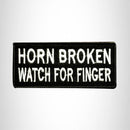 Horn Broken Watch for Finger Small Patch Iron on for Vest Jacket SB514 - STURGIS MIDWEST INC.