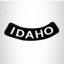 IDAHO White on Black Bottom Rocker Patch for Vest jacket BR374 - STURGIS MIDWEST INC.