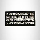 If You Complain About the Pace Being Iron on Small Patch for Biker Vest SB1035 - STURGIS MIDWEST INC.