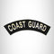 COAST GUARD White on Black Top Rocker Patch for Biker Vest Jacket TR351