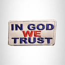 IN GOD WE TRUST Red White and Blue Small Patch Iron on for Vest SB642 - STURGIS MIDWEST INC.