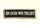 IN GOD WE TRUST Small Patch Iron on for Vest Jacket SB610 - STURGIS MIDWEST INC.