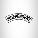 INDEPENDENT Black on White Boarder Top Rocker Patch for Biker Vest Jacket TR287 - STURGIS MIDWEST INC.
