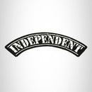 INDEPENDENT White on Black Top Rocker Patch for Biker Vest Jacket TR343 - STURGIS MIDWEST INC.