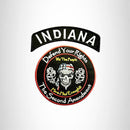 INDIANA Defend Your Rights the 2nd Amendment 2 Patches Set for Vest Jacket - STURGIS MIDWEST INC.