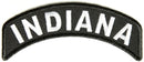 Indiana State White on Black Small Rocker Patch Front for Biker Jacket Vest - STURGIS MIDWEST INC.
