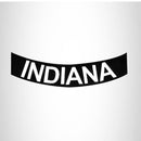 Indiana White and Black Bottom Rocker Patch for Vest and Jacket BR390 - STURGIS MIDWEST INC.