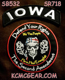 IOWA Defend Your Rights the 2nd Amendment 2 Patches Set for Vest Jacket - STURGIS MIDWEST INC.