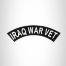 Iraq War Vet White on Black Top Rocker Patch for Biker Vest Jacket TR375 - STURGIS MIDWEST INC.