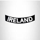 IRELAND White on Black Bottom Rocker Patch for Vest Jacket BR408 - STURGIS MIDWEST INC.