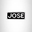 JOSE Black and White Name Tag Iron on Patch for Biker Vest and Jacket NB230 - STURGIS MIDWEST INC.