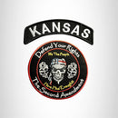 KANSAS Defend Your Rights the 2nd Amendment 2 Patches Set for Vest Jacket - STURGIS MIDWEST INC.