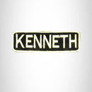 Kenneth White on Black Iron on Name Tag Patch for Biker Vest NB234 - STURGIS MIDWEST INC.