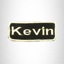 Kevin White on Black Iron on Name Tag Patch for Biker Vest NB175 - STURGIS MIDWEST INC.