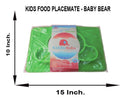 kids food placemat baby bear MEASURES 15 INCHES BY 10 INCHES - STURGIS MIDWEST INC.