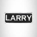 Larry White on Black Iron on Name Tag Patch for Biker Vest NB176 - STURGIS MIDWEST INC.