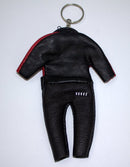 Leather key chain outfits red and black - STURGIS MIDWEST INC.