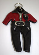 Leather key chain outfits red and black - STURGIS MIDWEST INC.