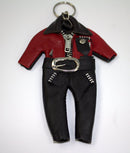 Leather key chain outfits red and black - STURGIS MIDWEST INC.