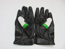 Leather Motorcycle Gloves with Armour Guard on Knuckles White Black Green - STURGIS MIDWEST INC.